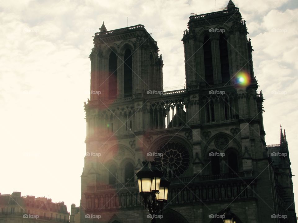 The Notre Dame taken very early