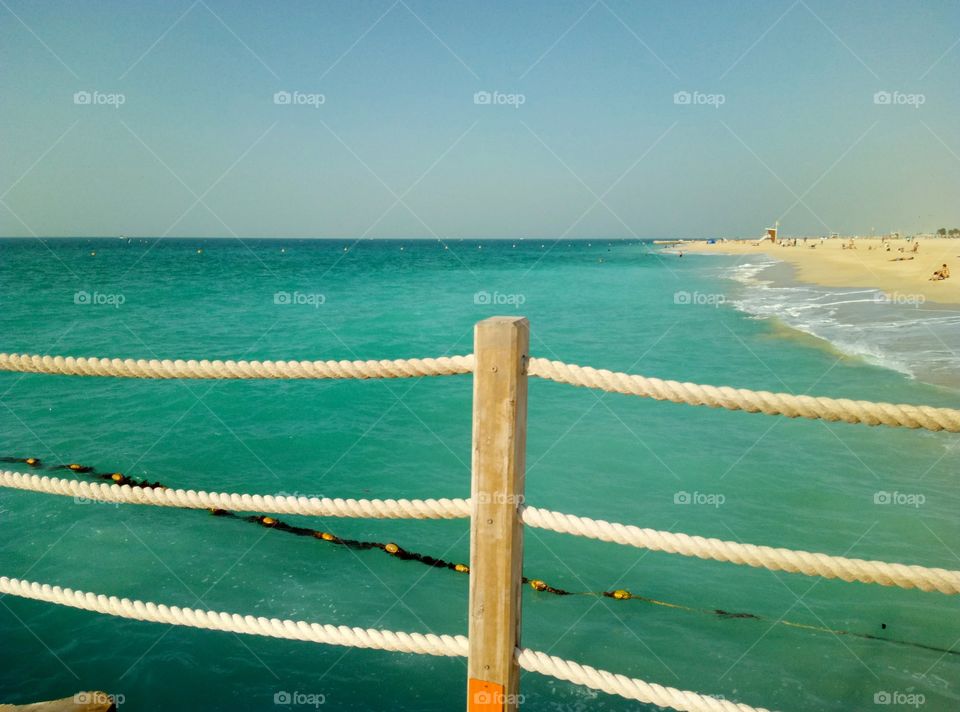 beautiful view on the kite beach in Dubai