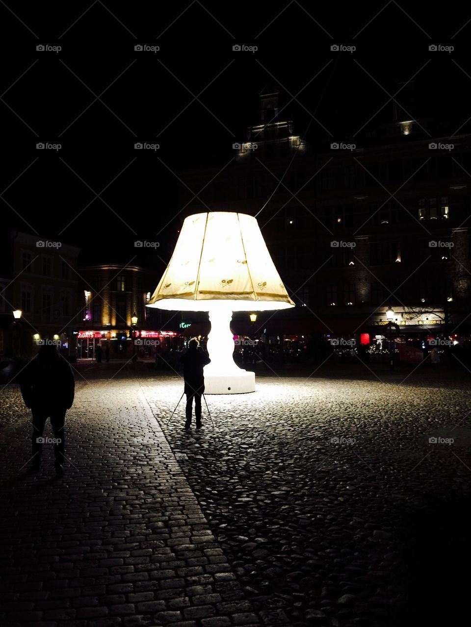 Lamp in a city