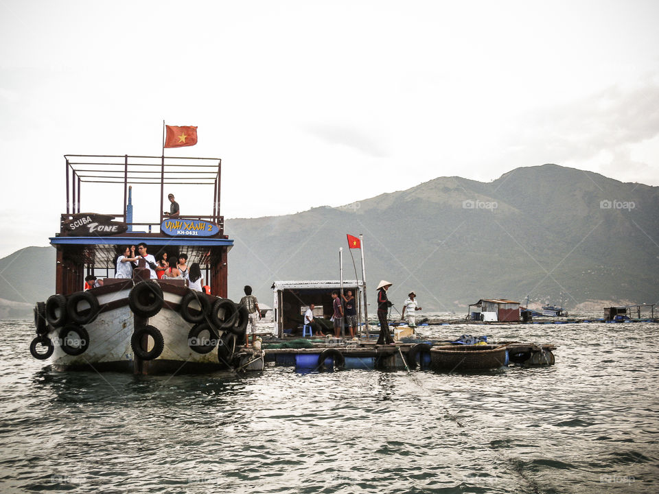 Taking the boat in Nha Trang