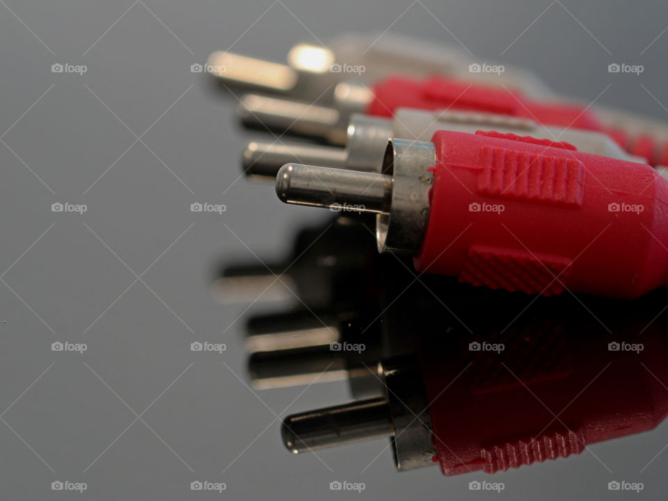 Some AV jacks and their shadow.