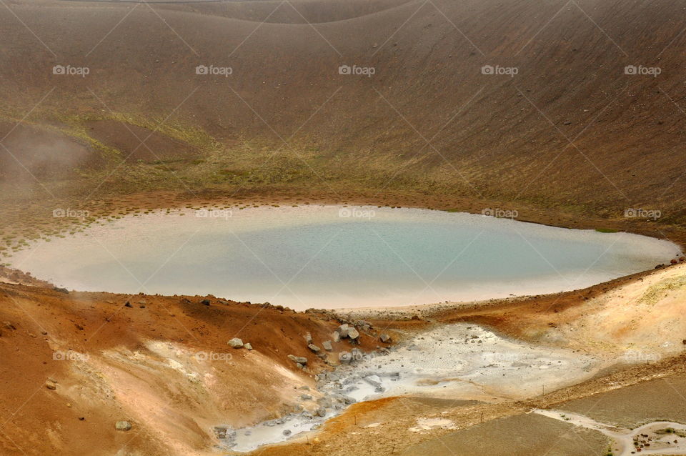 Glacier crater pool Iceland 