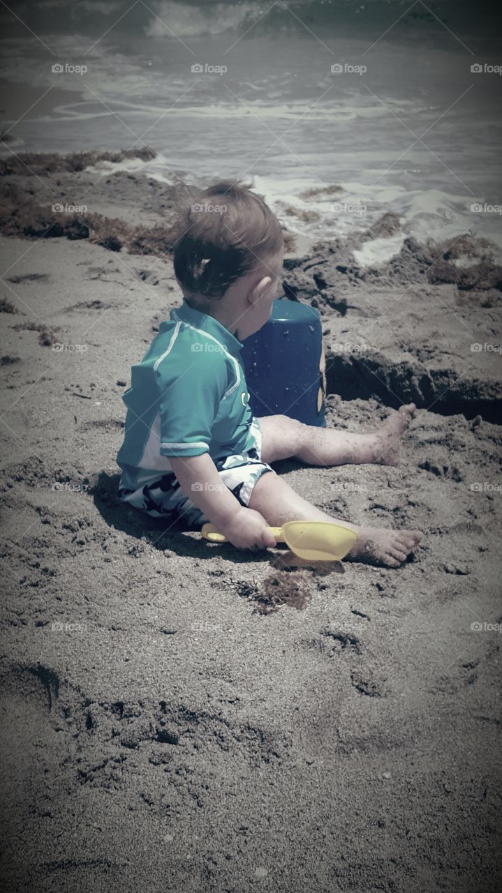 Baby Having Fun in the Sand!
