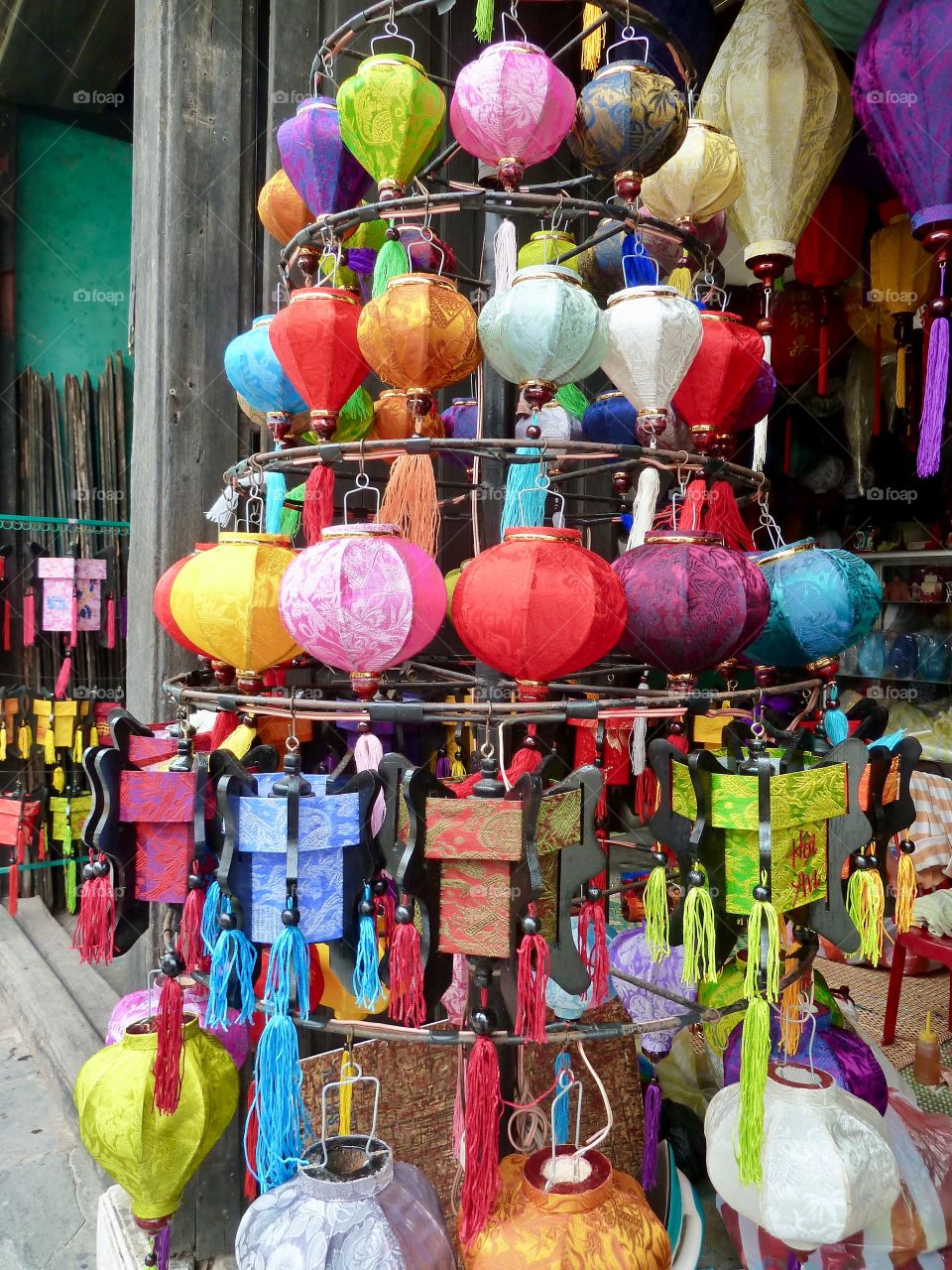Lanterns waiting for buyers in Vietnam