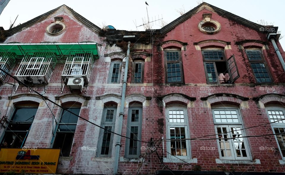 Old buildings in Yangon