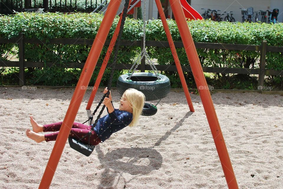 girl on a swing