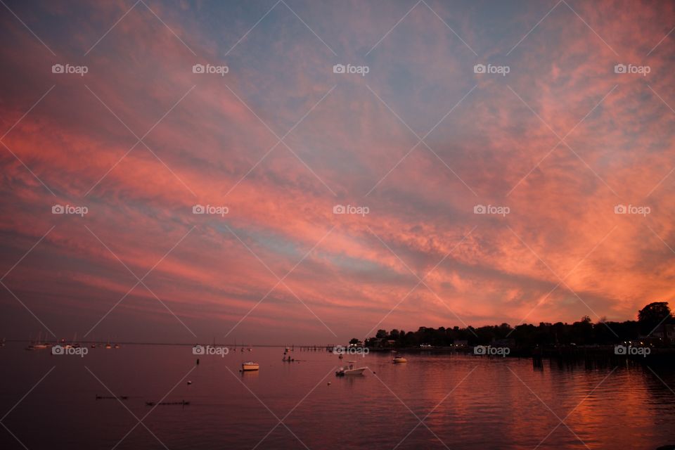 Sunset at the marina