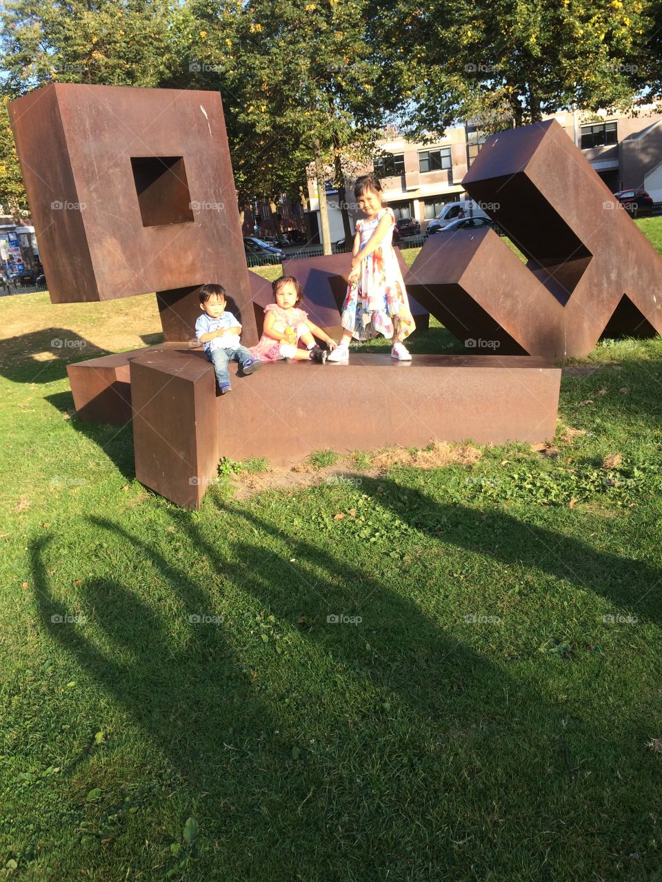 Children playing in park