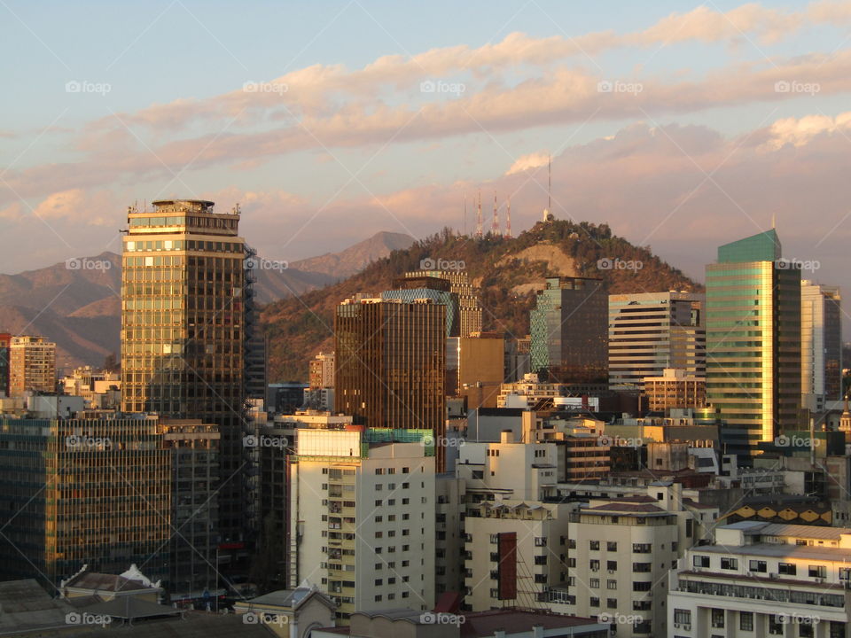 hermosa vista de la ciudad de Santiago Chile