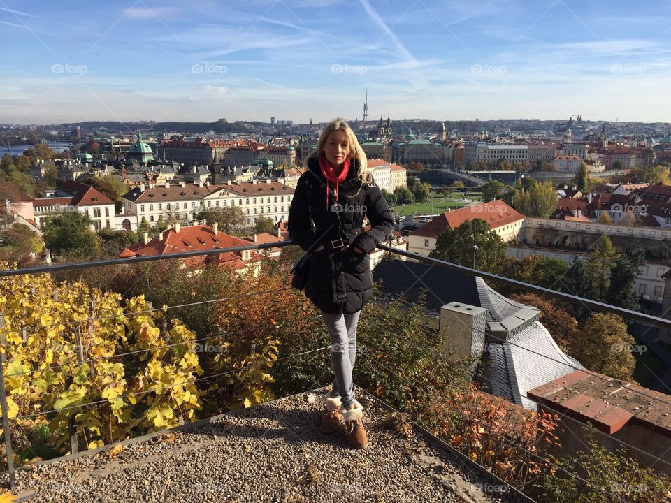 Prague city view 