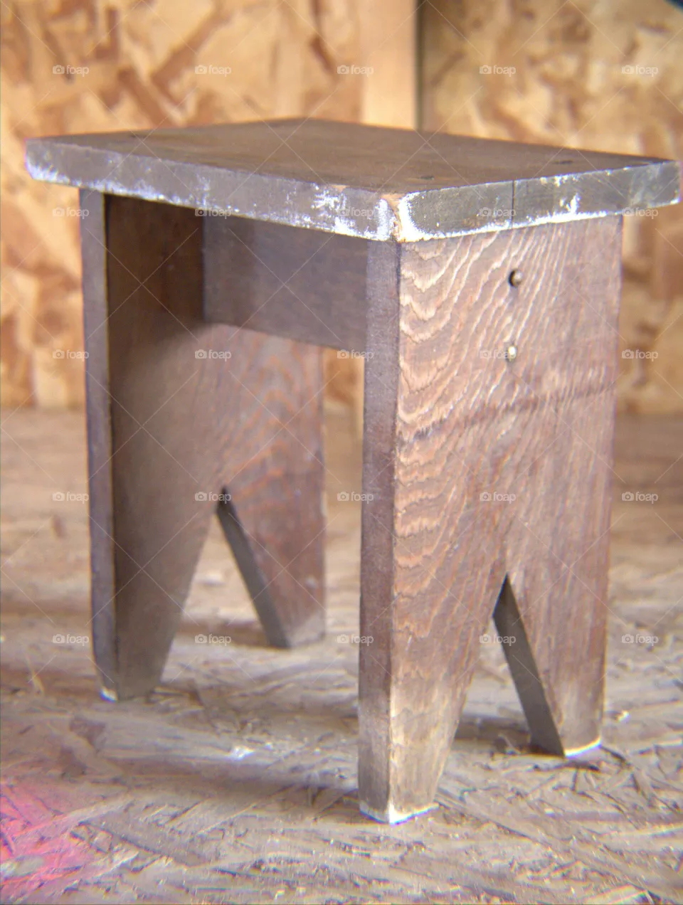 Small Primitive Wooden Bench