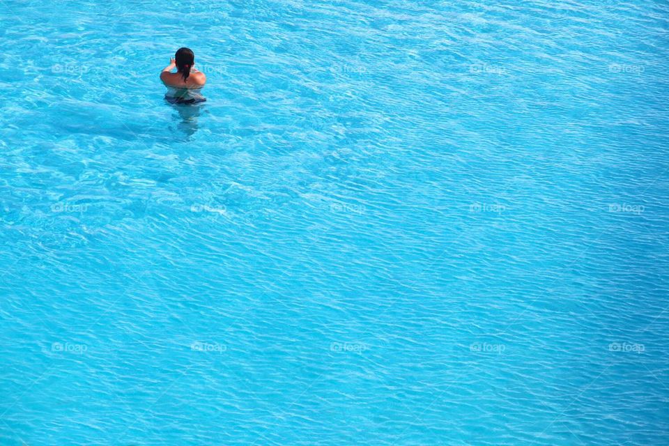 Swimmer in the pool