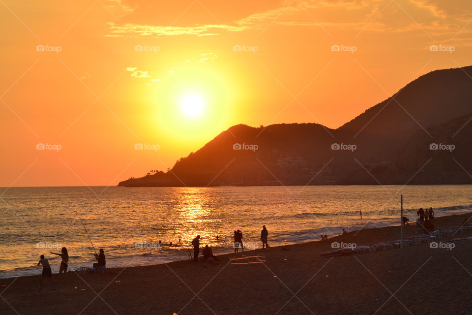 sunset in Alanya turkey