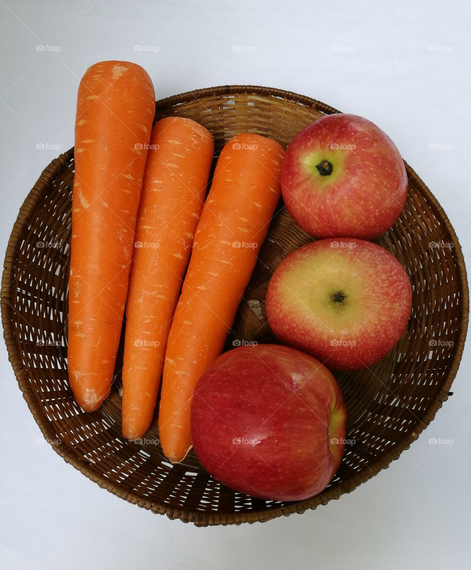 Carrots and apples