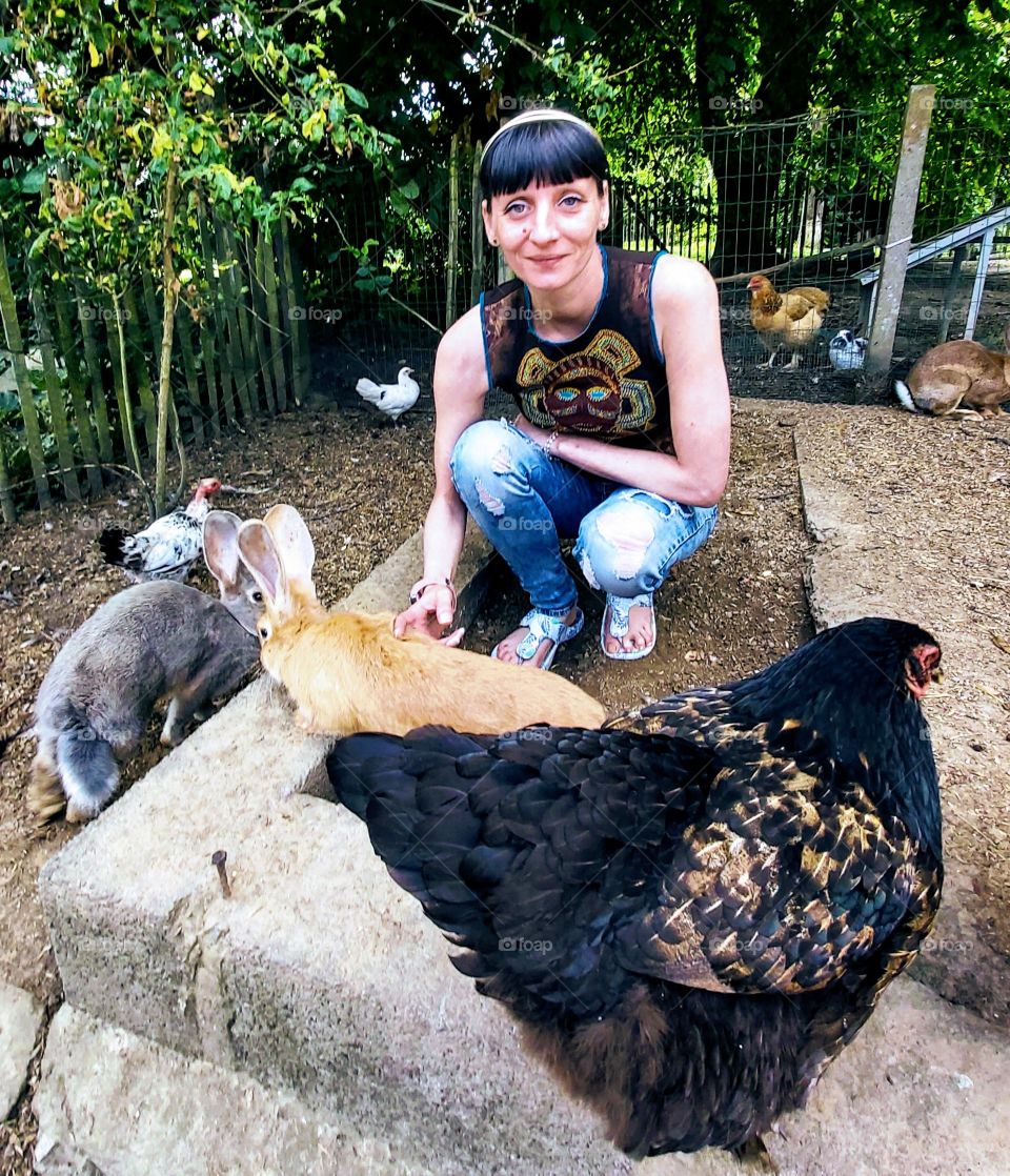 Me with farmer pets
