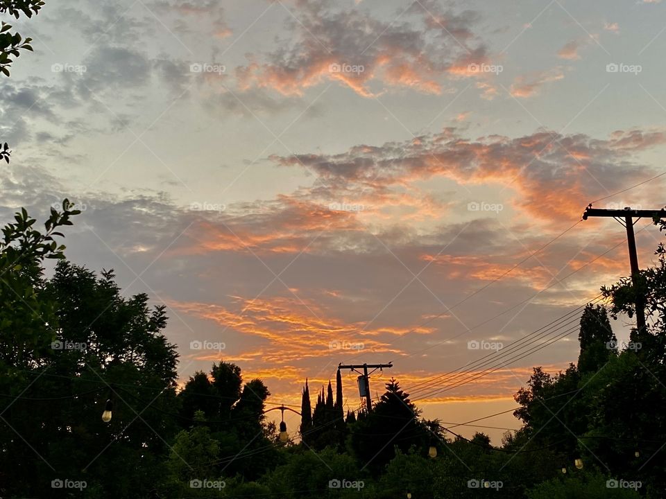 Sunset in Los Angeles California 