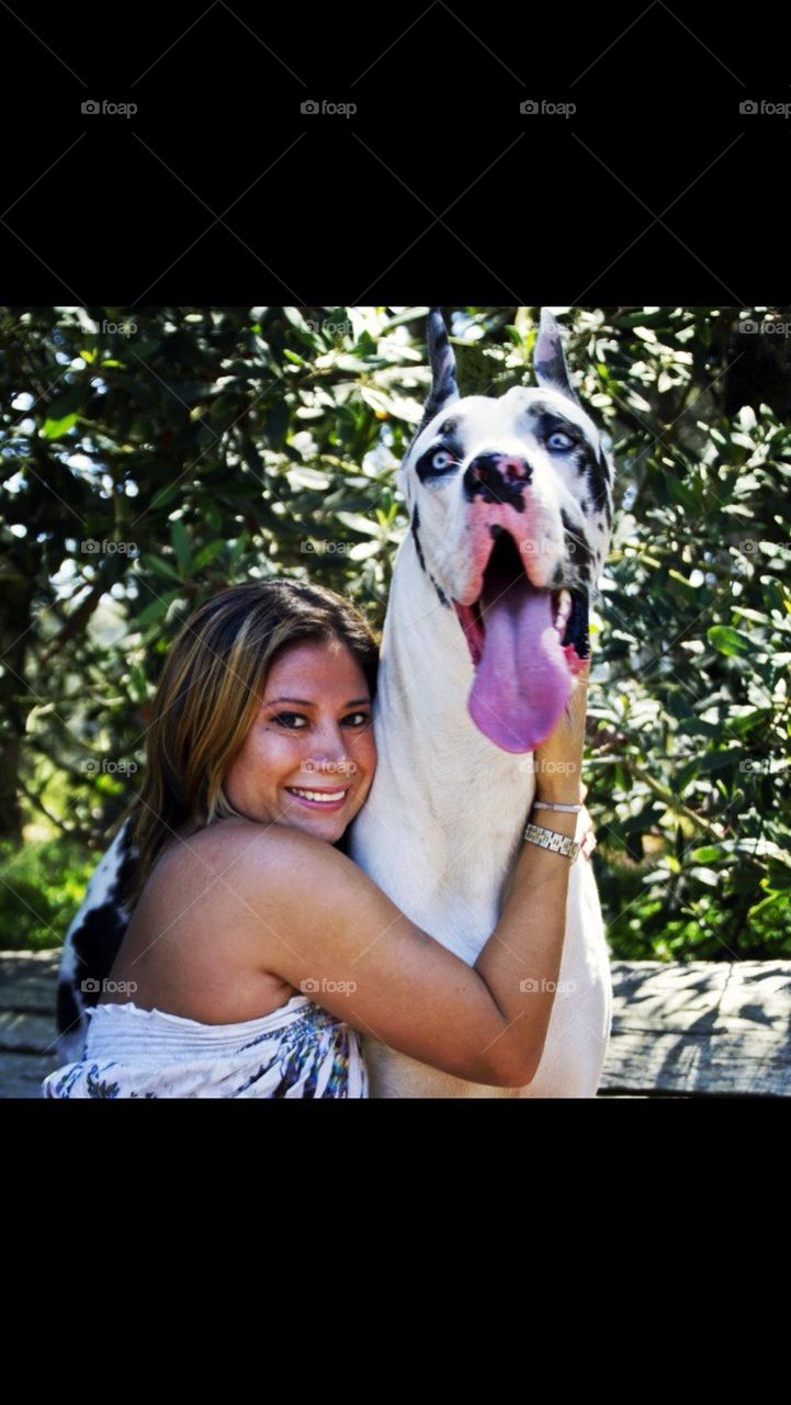 Girl and her dog 