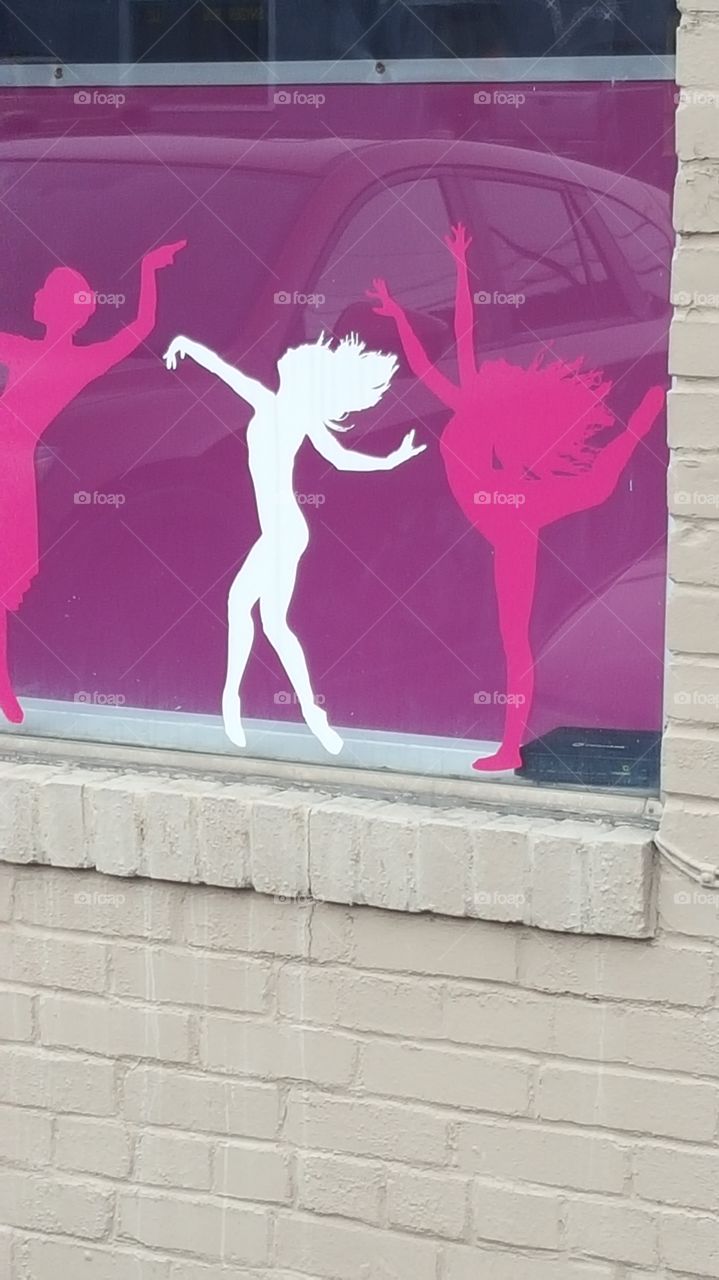 dancing on window