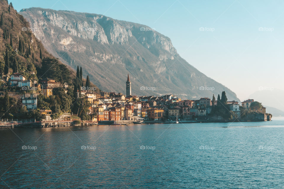 sunset on the Como lake