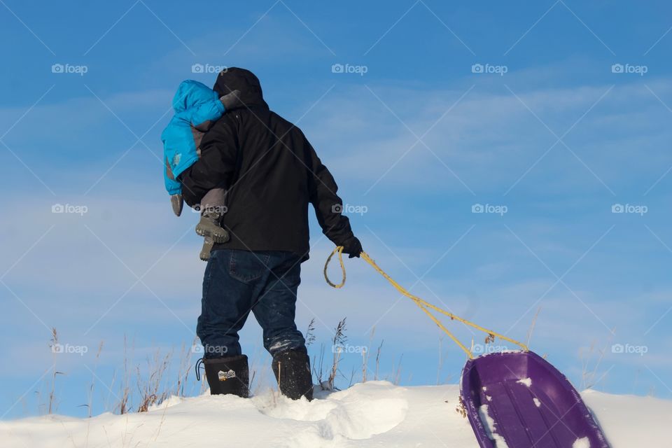 Daddy time in the snow 