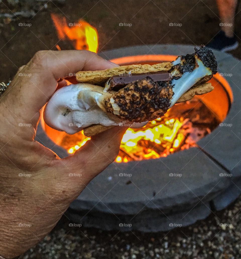 Summer memories - s’mores by the fire pit.  