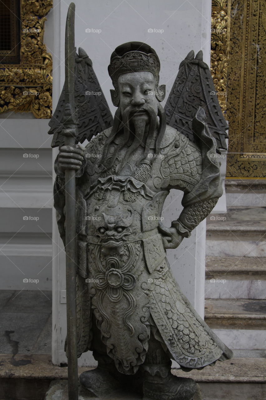 Chinese warrior statue