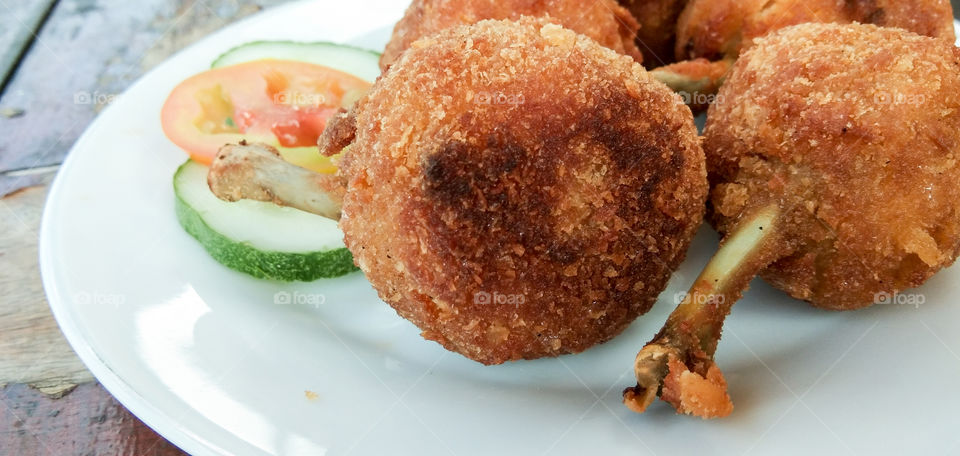 Chicken drum in the afternoon