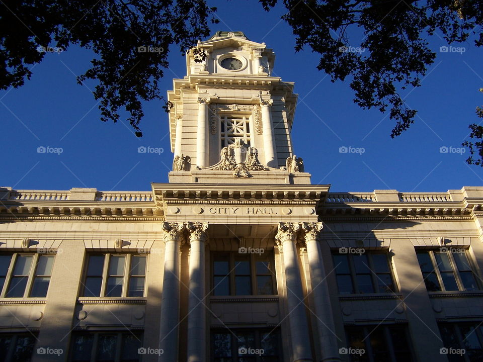 historic city hall. old historic City Hall building in downtown Sacramento