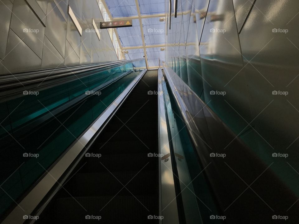 Escalator at Songbuk Subway Station, South Korea