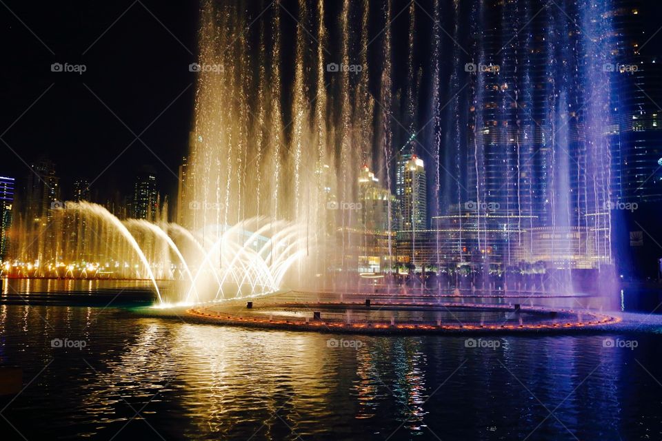 Fountains by night