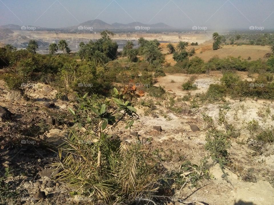 A beautiful scene of valley area in the jharkhand state.