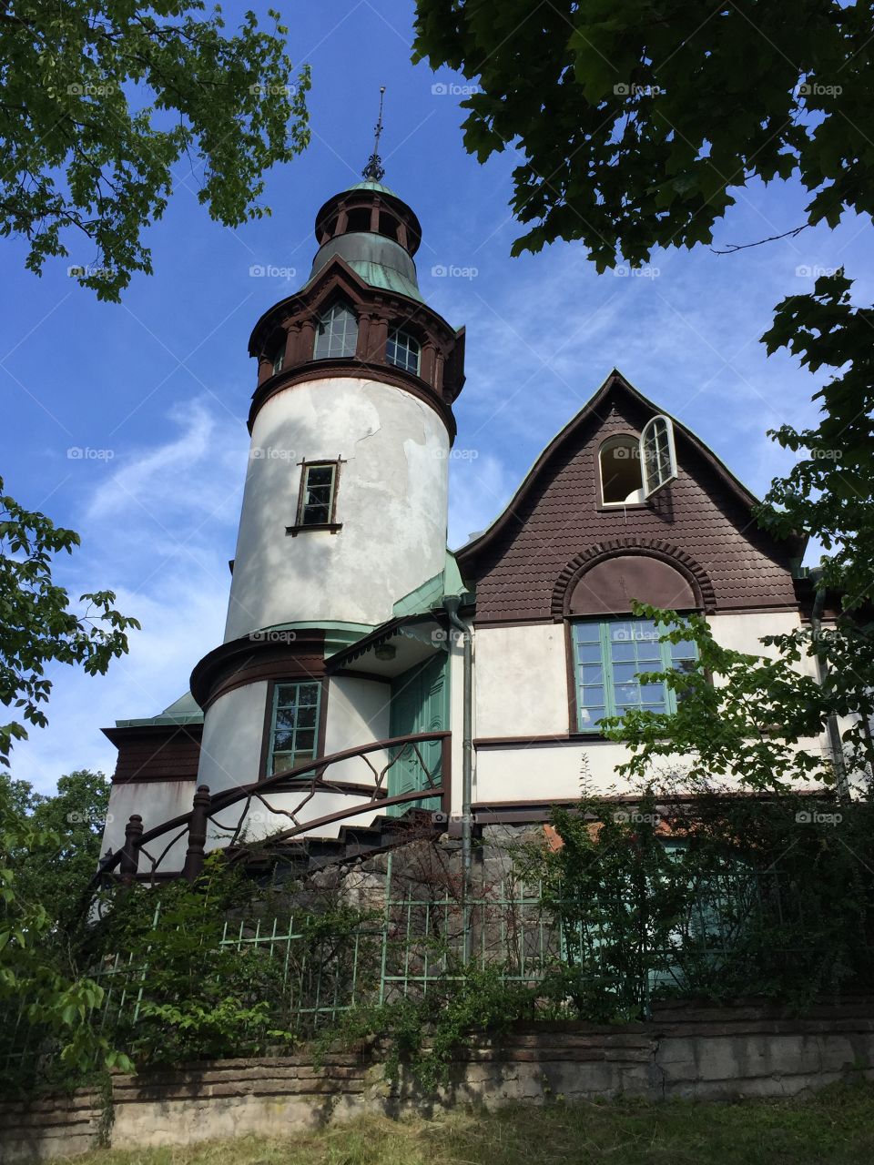 Low angle view of house