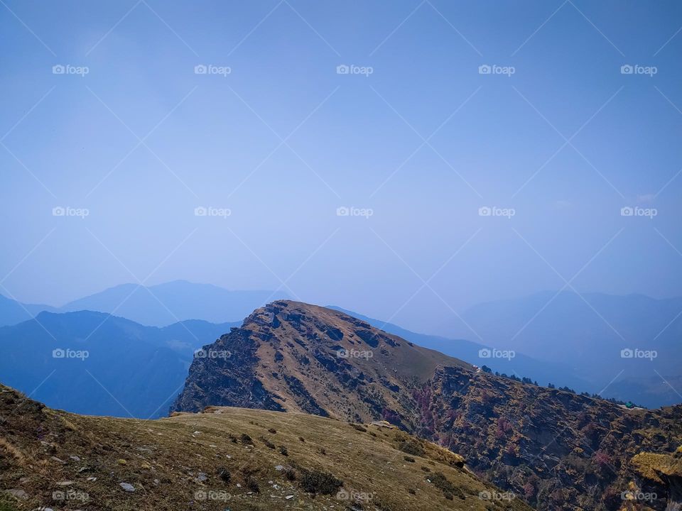 A beautiful view of mountain landscape in the morning