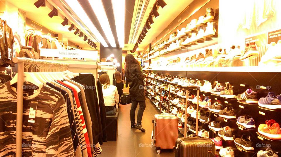 sneaker shopping at sneaker street in Kowloon island,Hongkong.