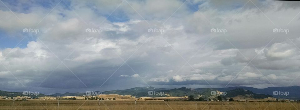 Panoramic view of mountain against sky