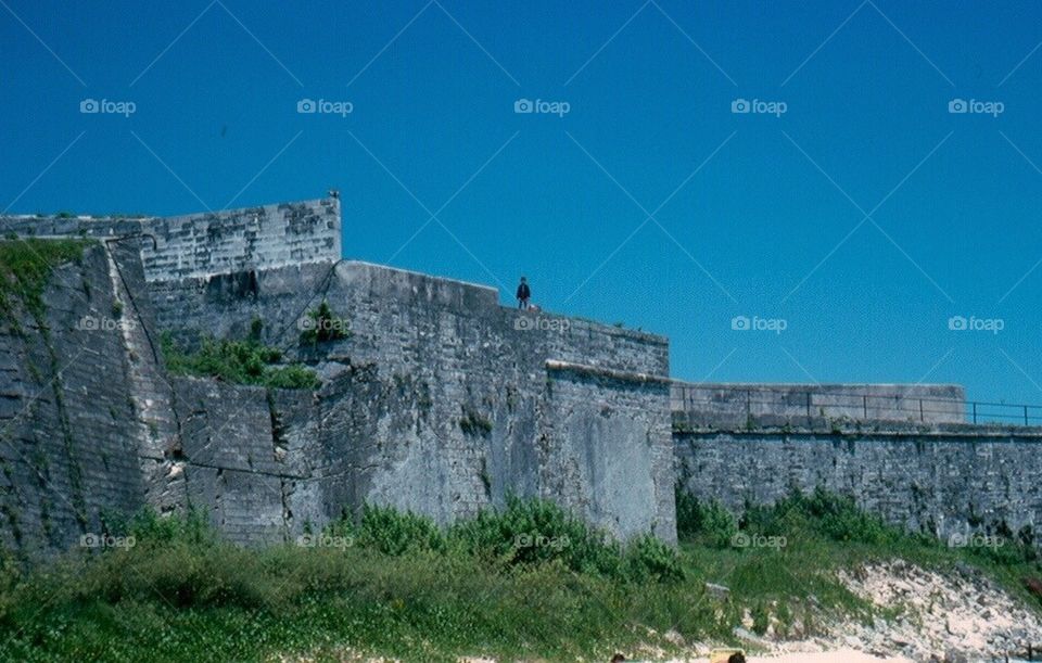 Boy on a wall