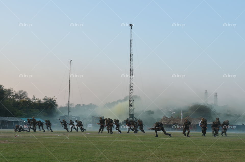 Competition, Soccer, Smoke, People, Football