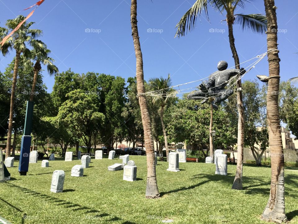 Spider man on the graveyard 