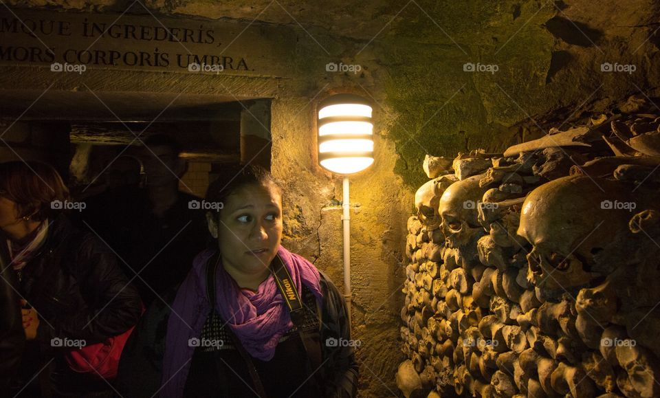 Life/less. At the catacombs in Paris
