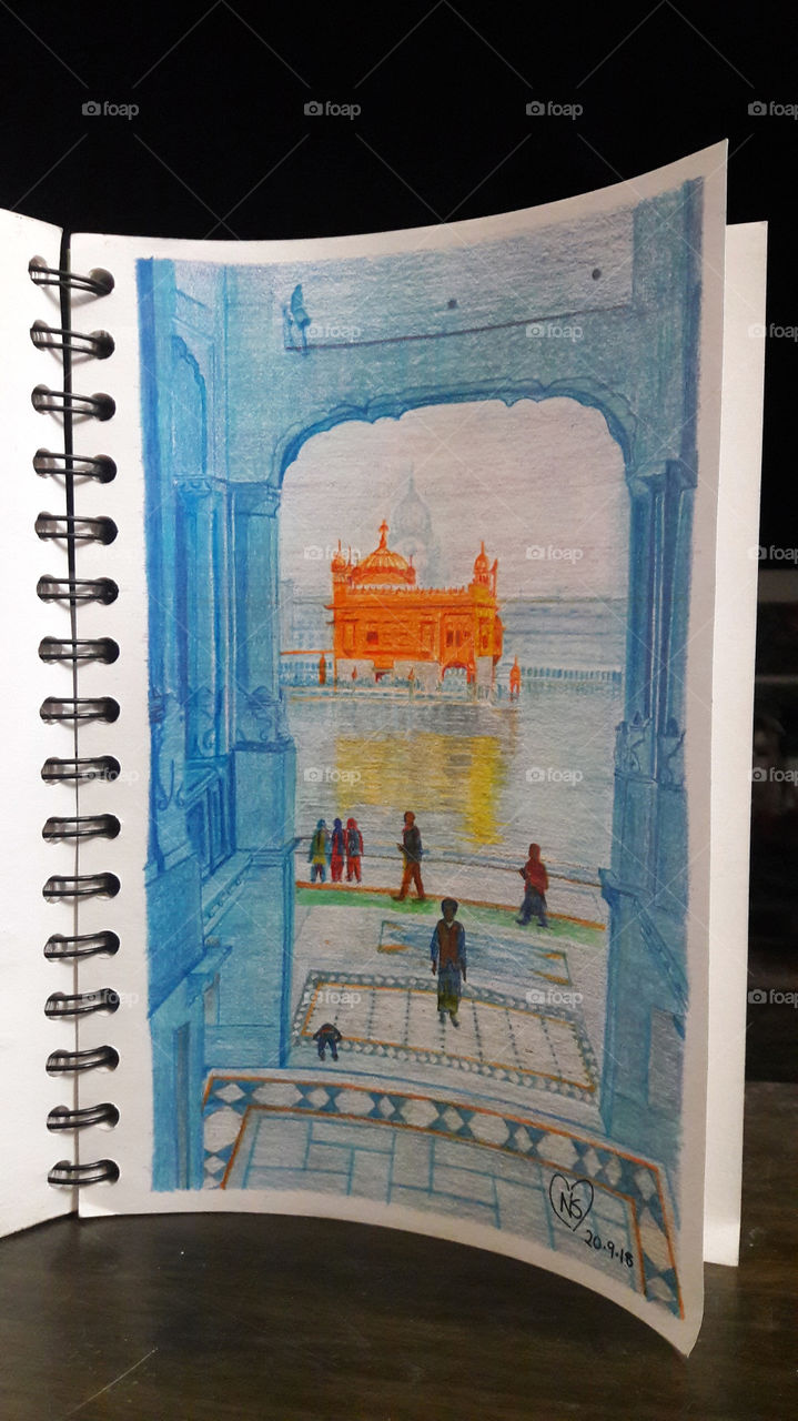 Attempting to depict the awesomeness of the Golden Temple.