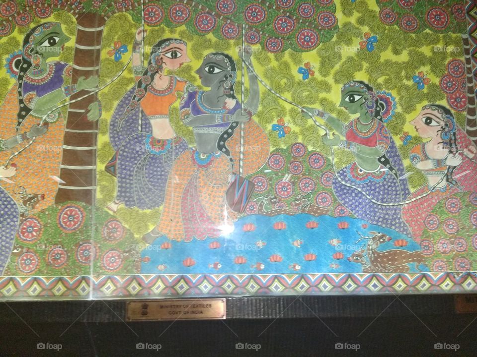 madhubani painting originated from Bihar India.