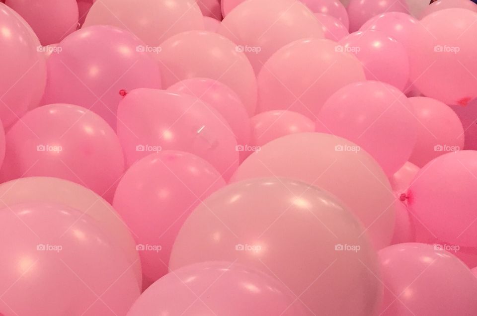 Balloons. Office prank