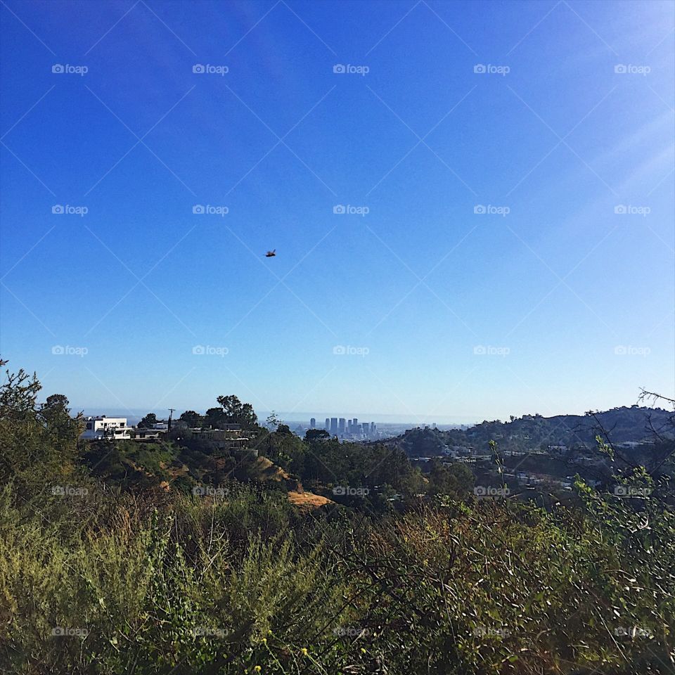 A great run with the city of angels below 