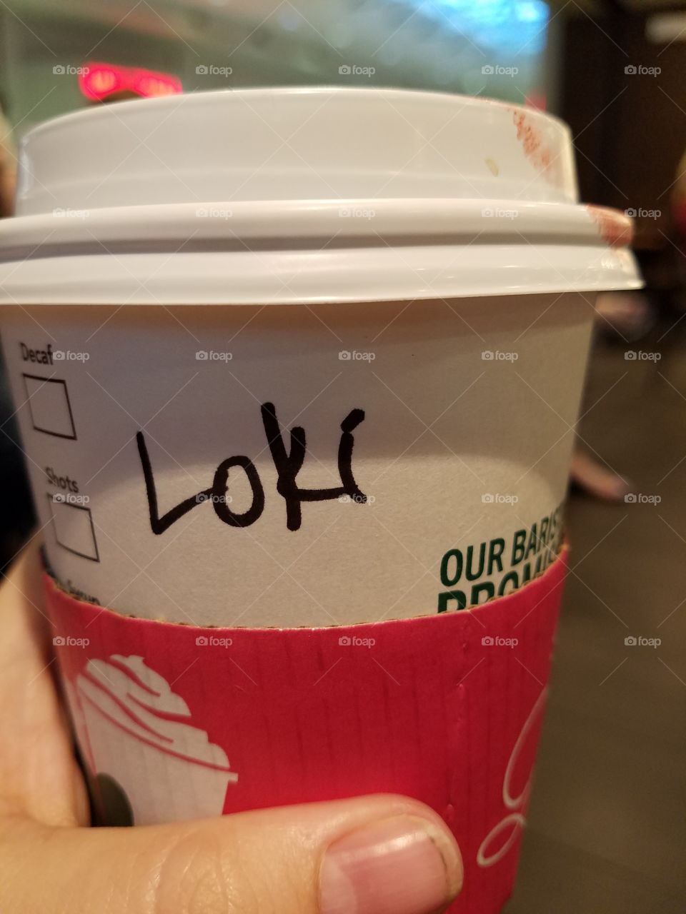 Loki at Starbucks