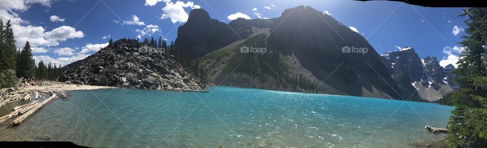 Beautiful photo of Moraine Lake in Banff National Park, Canada