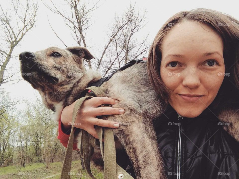 Spring walk with your dog! 😂😆