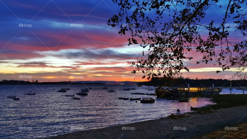 Morning in Zemun danube river cloudsporn
