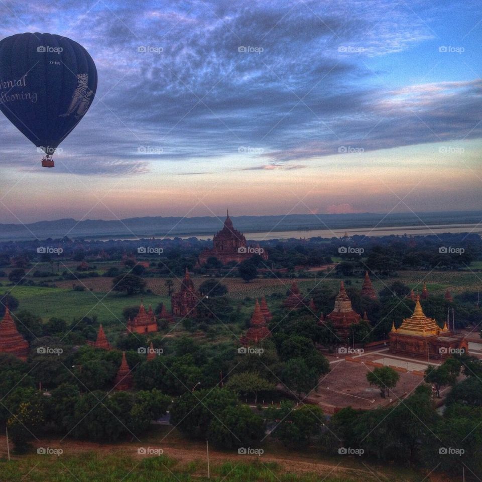 Flight over Bagan 