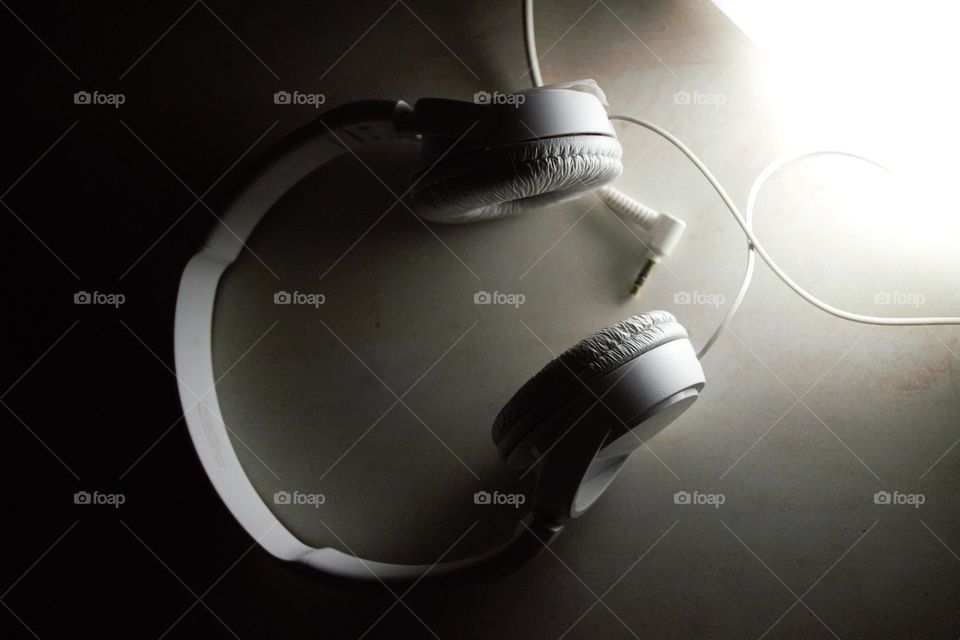 White Music Headphones