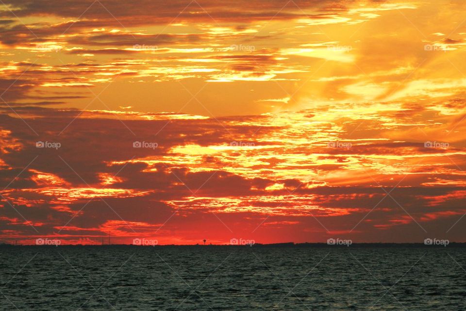 Dramatic sky over the sea